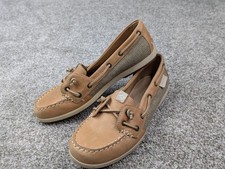 Sperry Top-Sider Boat Shoes Womens Size 7M Tan Leather STS98964 Nautical Summer
