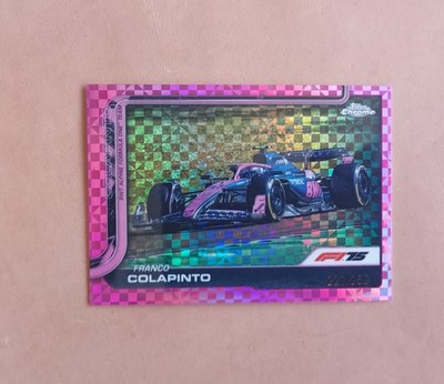 2025 F1 Topps Chrome Franco Colapinto #87  Pink Checker Refractor /250 RC Alpine