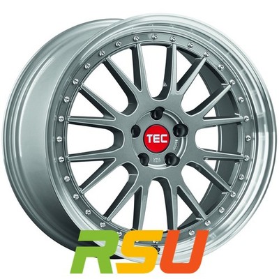 4x TEC Speedwheels GT EVO titan-polished-lip 8x18'' ET35 LK5 114.3 ML 72.5 Alu...