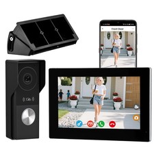 2 Wire Video Door Phone Intercom 7 Inch Touch Screen 1080P RFID