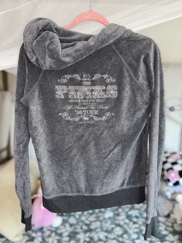 UNDERCOVER Tuta da ginnastica rosa VS velluto donna M full zip grigia con cappuccio usata in ottime condizioni. Tour 86'