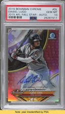 2017 Bowman Chrome 2016 AFL Fall Stars Dawel Lugo PSA 10 GEM MT Auto READ g6p