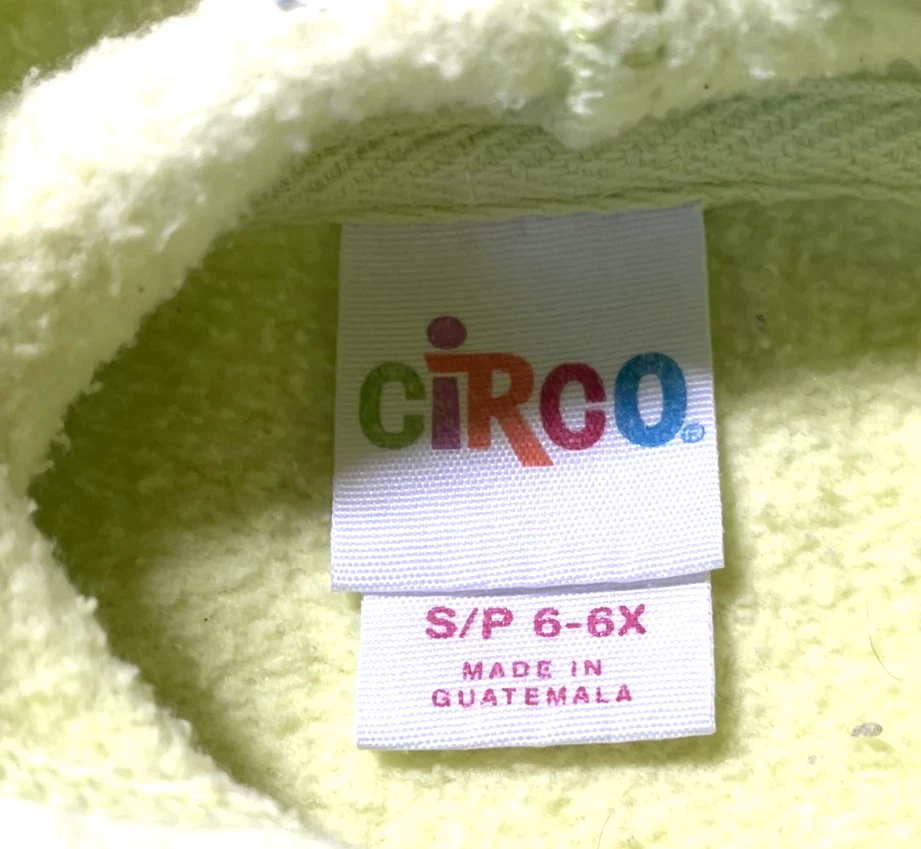 Circo Girls Yellow Pullover Hoodie Size S/P 6-6X Baby Deer on Ice Skates - Image 3 of 4