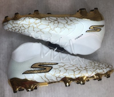 SKECHERS SKX 01 Hyper Burst Pro Elite Soccer Cleats Men s Size 9.5 White/Gold