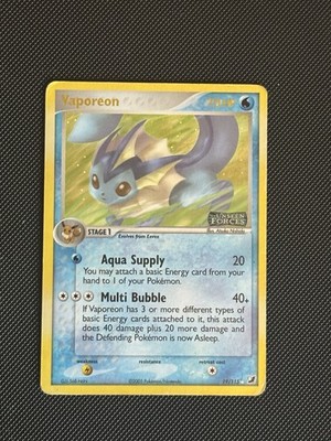 Vaporeon 19/115-Reverse Holo Rare STAMPED-Pokemon TCG: Ex Unseen