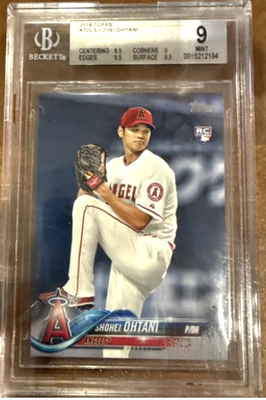 2018 TOPPS SHOHEI OHTANI #700 PITCHING RC ROOKIE BGS 9 MINT 