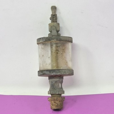 Vintage Brass & Glass Oiler Lubricator Industrial Machinery Threaded Connection