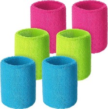 Pack of 6 Comfortable Cotton Wristbands - Absorbent Sports Gear for All Athletes