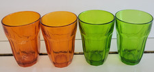 4 PASABAHCE GLASS JUICE TUMBLERS MANDARIN ORA...