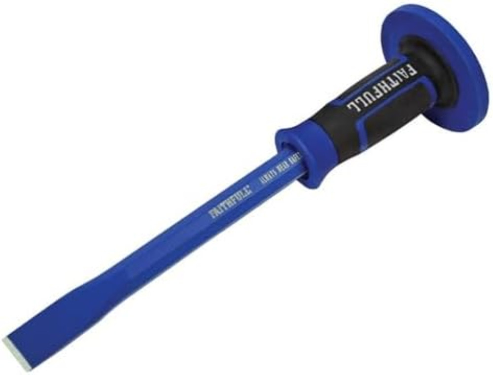 Faithfull Scalpello per Muratore 100mm con Protezione Mani - Alta Resistenza