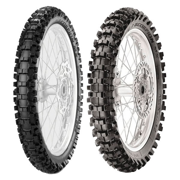 COPPIA GOMME PIRELLI 120/80-19 63M + 110/90-17 60M SCORPION MX32 MID SOFT - Immagine 6
