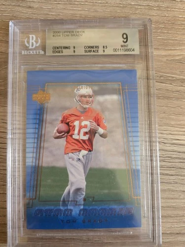 BGS 9 MINT, Tom Brady - 2000 Upper Deck #254 RC Rookie GOAT 🐐