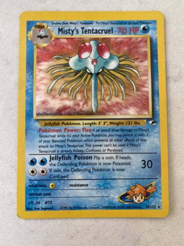 Misty's Tentacruel 010/132 Gym Heroes Holo Rare Pokémon TCG Card English 2000