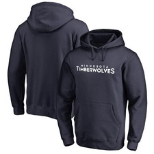 Men's Navy Minnesota Timberwolves Wordmark Pullover Hoodie
