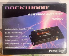 Rockwood VA6000 6-Kanal FBAS/CVBS/Cinch analog Videoverstärker mit Zubehör