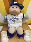 VTG 1980s Cabbage Patch Kid Bald Boy Doll Toronto Blue Jays Baseball Outfit HM2