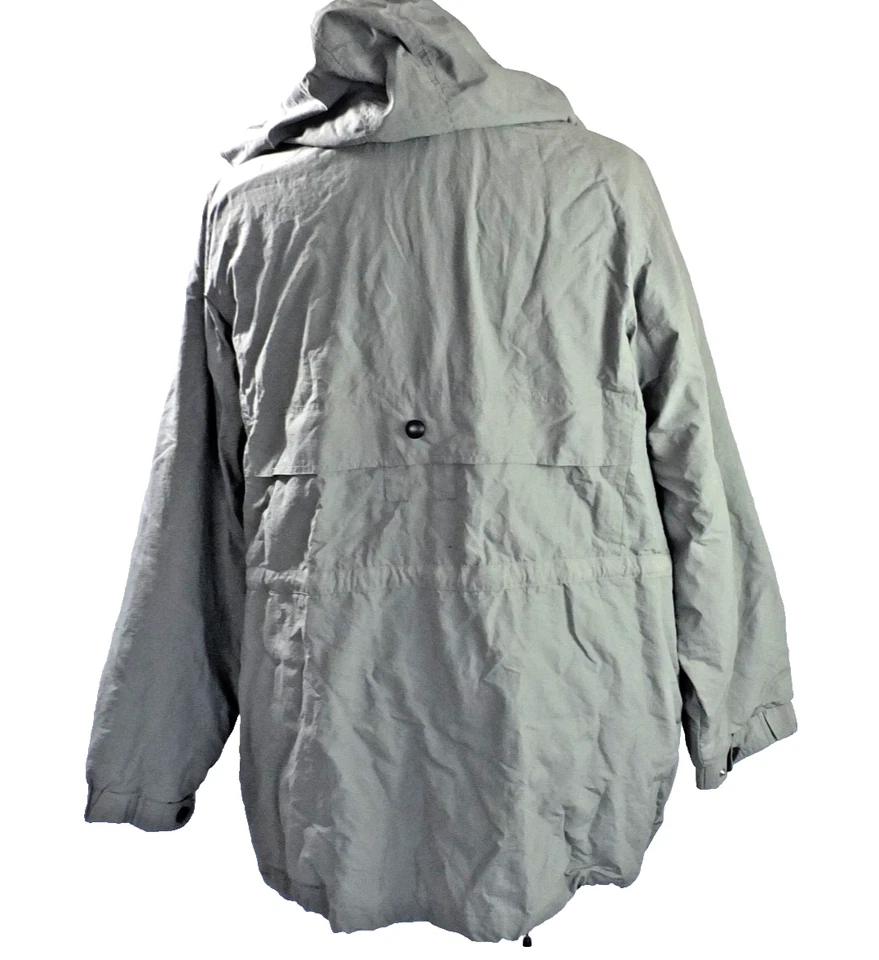 NUEVO Abrigo Mujer Interior Gris Talla Grande 3X Poliéster/Poliuretano Capucha Forrado de Vellón Foto 4 de 4