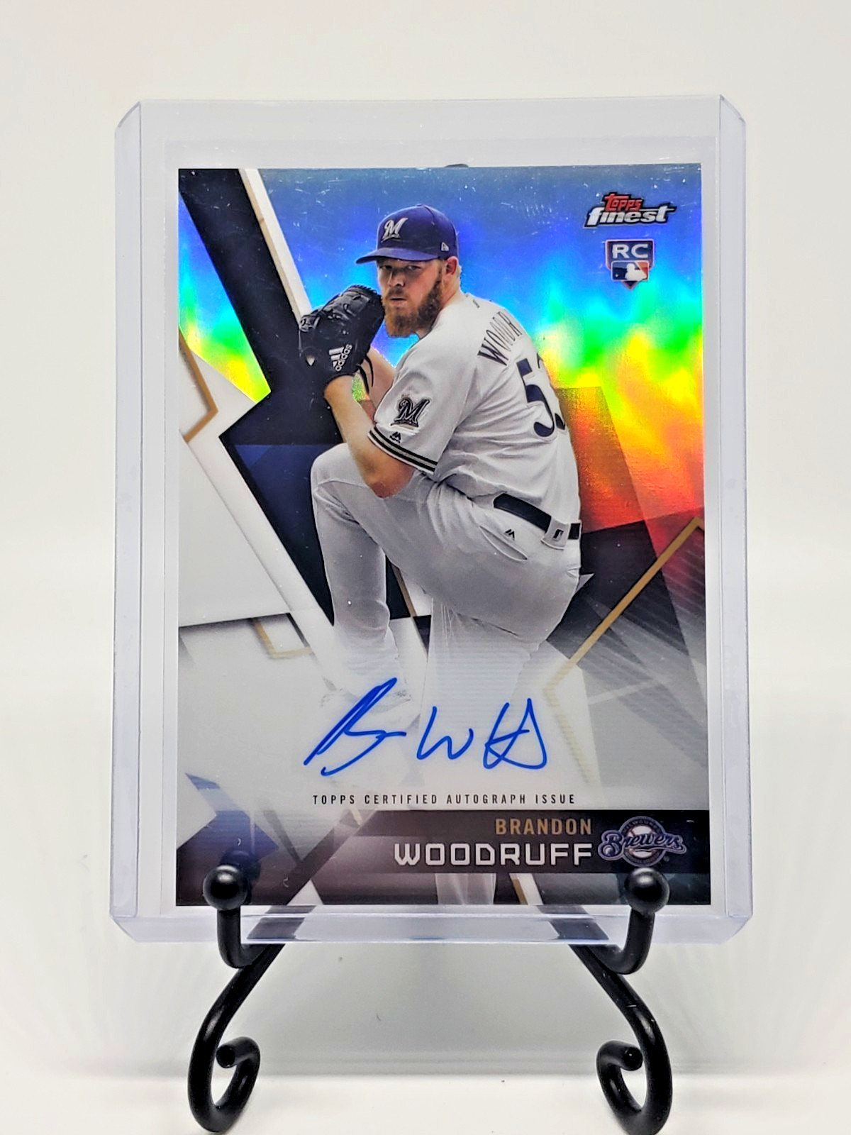 Brandon Woodruff RC 2018 Finest Autographs #FABW BREWERS