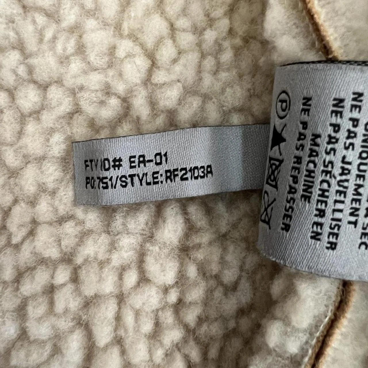 Rainforest beige faux-suede and sherpa-lined hooded jacket - product detail image 4