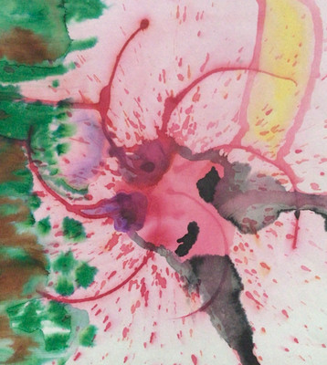 India Bindu Painting Watercolor Modern Art India Chakra Tantra 13 x 10.5 in 2007