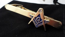 Pre-Owned Freemason Tiepin Pinbar with Crystal Square Compass