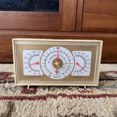 Vintage, Taylor Co. U.S.A Weather Instrument Thermometer & Humidity Working