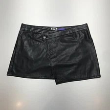 Future Collective Size 14 Mini Faux Leather Asymmetrical Low Rise Night Out Moto