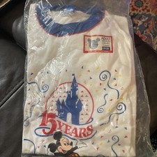 Sealed 1986 80s Walt Disney World 15 YR Anniversary T-Shirt Size Medium
