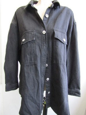Studio Untold Jeansjacke, Schwarz, Baumwolle, Gr. 54/56