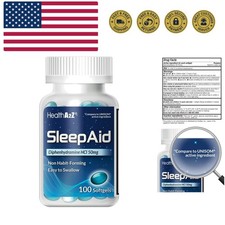 Sleep Aid, Diphenhydramine Softgels, 50mg, Supports Deeper, Restful Sleeping,...