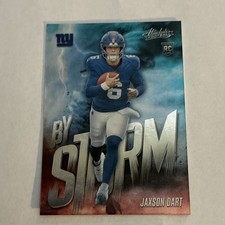 2025 Panini Absolute Football Jaxson Dart Rookie Insert By Storm #7 Giants