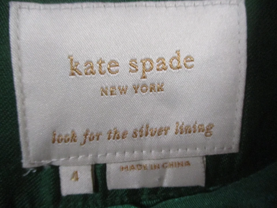 Vestido Kate Spade New York Para Mujer 4 Verde Lazo Frontal Sin Mangas Ajuste y Acampanado Línea A Foto 2 de 4