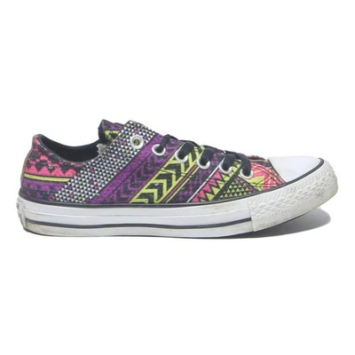 CONVERSE Baskets Basse Toile Femme UK 5 Multicolore Imprimé Aztec - Photo 1/4