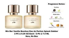 2 PC Mix Bar Vanilla Bourbon Eau de Parfum Splash Dabber 2 X 0.25 OZ