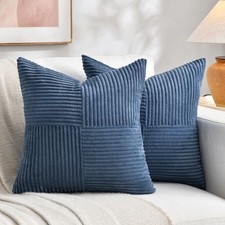 2 Packs Decorative Throw Pillow Covers 22x22 22" x 22" Pack of 2 Dusty Blue