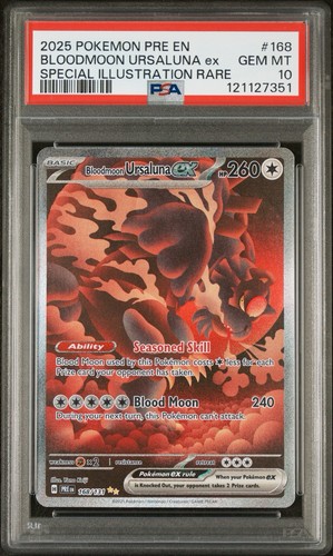 Bloodmoon Ursaluna Ex 168/131 Prismatic Evolutions PSA 10 Pokemon TCG