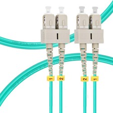 1M SC To SC OM3 Fiber Patch Cable 10GB Duplex 50/125um Multimode LSZH 3ft