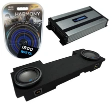 Fits 02-13 GMC Sierra HD Crew Truck Alpine S-W10D2 Dual 10 Sub Box HA-A800.1 Amp