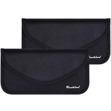 Signal Blocking Bag 2 Pack Rfid Faraday Bag Shield Pouch Cage Box Wallet Case Fo
