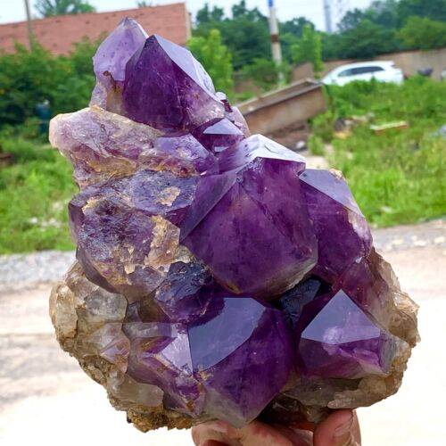 11.88LB Natural Amethyst geode quartz cluster crystal specimen Healing - Afbeelding 3 van 19
