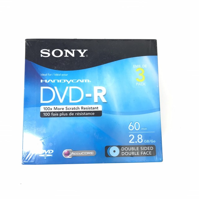 New SONY Handycam DVDR DoubleSided Mini Disc 2.8GB 60Min Sealed 3