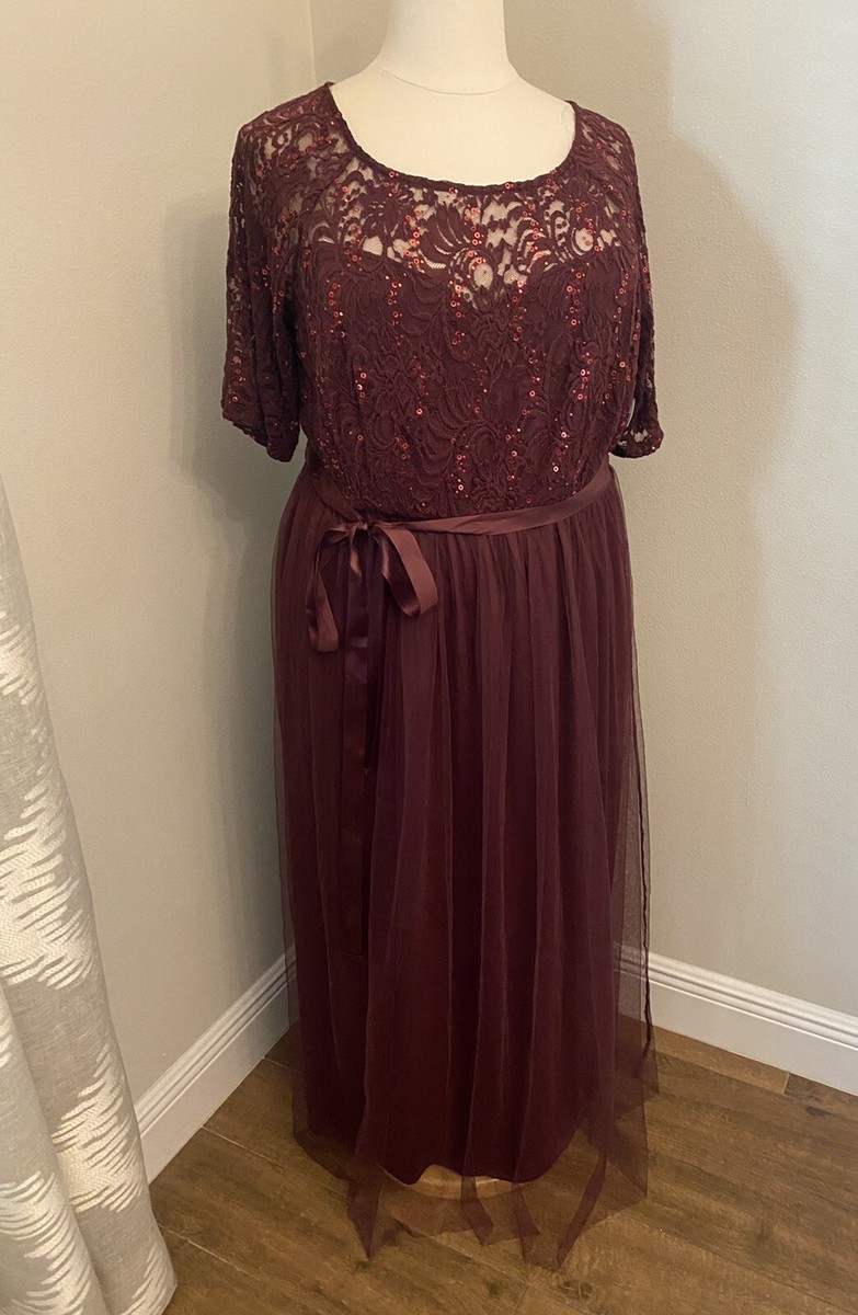 mother of the groom dresses burgundy WEDTREND Women Elegant Bride Dress with Lace Appliques A Line V Neck Chiffon Long Formal Dress, Burgundy / US16 Color:FandangoPink This style works well SB-Transition Women's Strappy Floral Maxi