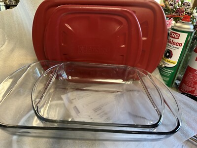 Anchor Hocking Ovenware Square Baking Dish 8 x 8 x 2.25 2 Qt Handles 3 Qt Rect