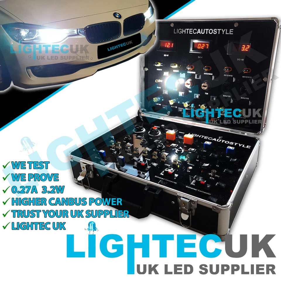 2x BAX9S H6W 433 XENON LED CANBUS BULBS SIDELIGHTS VW AUDI BMW F20 F30 F31 F34 - Image 2 of 4