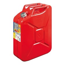 Tanica Benzina Carburante Metallo Rosso Trasporto Gasolio Tappo a Vite Taniche