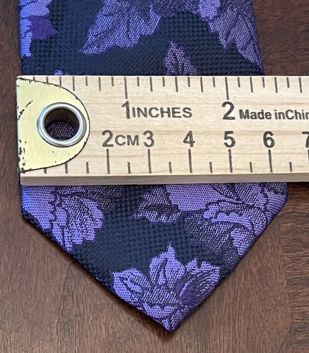 J. Ferrar Purple 100% Polyester Men’s Neck Tie Made In China - Picture 4 of 9