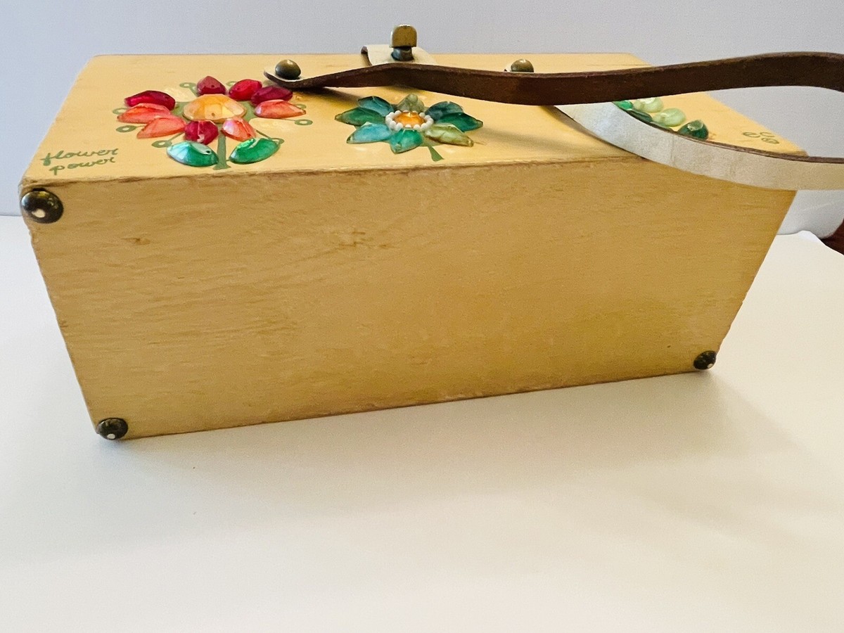Vintage 1960s Enid Collins Box Purse Flower Power Collins of Texas