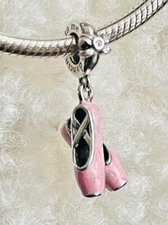 Ballet Charm, S295 Silver, Ballerina Charm for Bracelet, Dancer Jewelry,