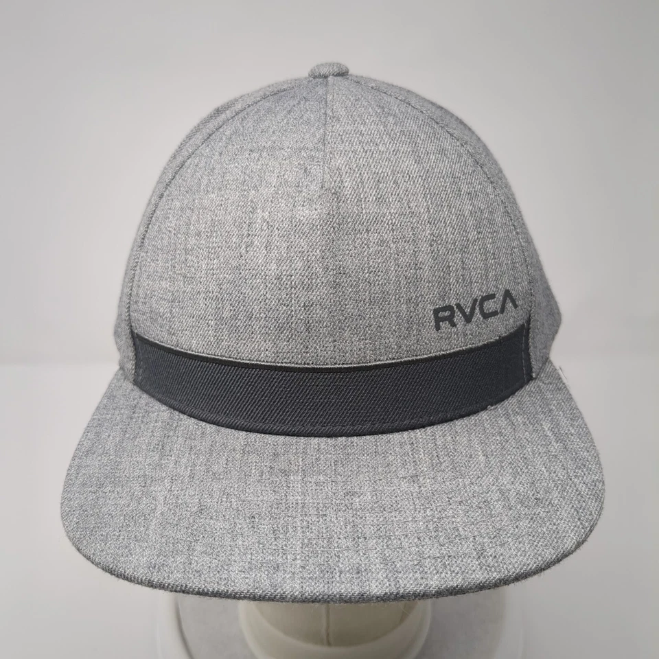 Gorra RVCA Snapback Gris Talla Única Ajustable Ajuste Medio Ligera 6 Paneles Foto 2 de 4
