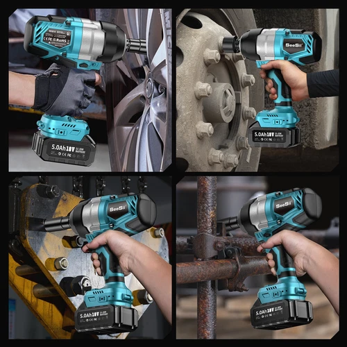 1300Nm Cordless Impact Wrench 960ft-lbs 1/2 Battery Impact Gun 2X 5.0Ah Battery - Picture 9 of 10